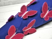 Schultüte Schmetterling pink aus Stoff blau mit Name Schmetterlinge Mädchen 3
