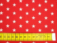 Stoffpaket Baumwolle Sterne, Punkte &amp; Tupfen rot 4