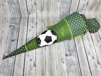 Schultüte aus Stoff Fußball mit Name Zuckertüte 2