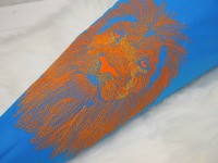 Schultüte Löwe aus Stoff Zuckertüte 70cm oder 85cm türkis orange 3