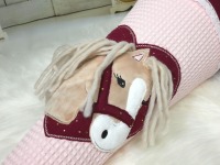 Schultüte aus Stoff bordeaux rosa mit Pferd Mädchen 70cm oder 85cm 2