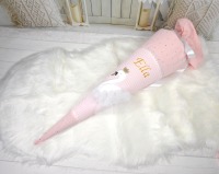 Schultüte aus Stoff Schwan mit Tüllflügel und Glitzerkrone rosa Zuckertüte Mädchen 70cm oder 85