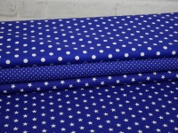 Stoffpaket Baumwolle Sterne, Punkte &amp; Tupfen blau 2