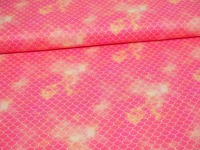 Baumwollstoff Schuppenmuster pink Batik