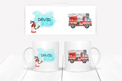 Personalisierte Tasse mit Name Feuerwehr Tasse mit Spruch Geschenk Junge