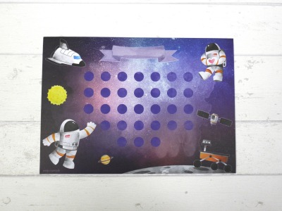Belohnungstafel Astronaut Belohnungskarte Kinder inkl Sticker