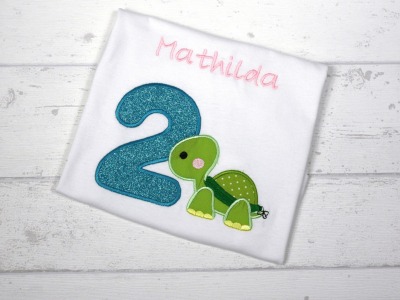 Shirt Geburtstag Schildkröte personalisierbar mit Name Geburtstagsshirt