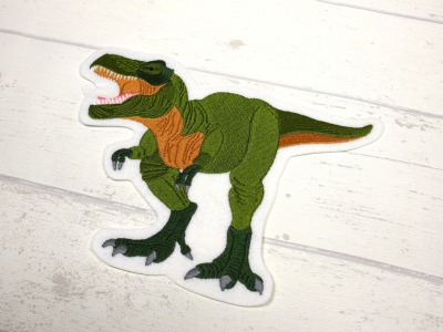 Großer gestickter Aufnäher T-Rex Applikation Dino
