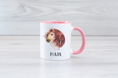 Personalisierte Tasse mit Name Pferd Tasse mit Spruch Geschenk