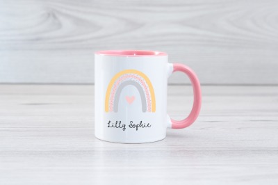 Personalisierte Tasse mit Name Regenbogen Tasse Geschenk