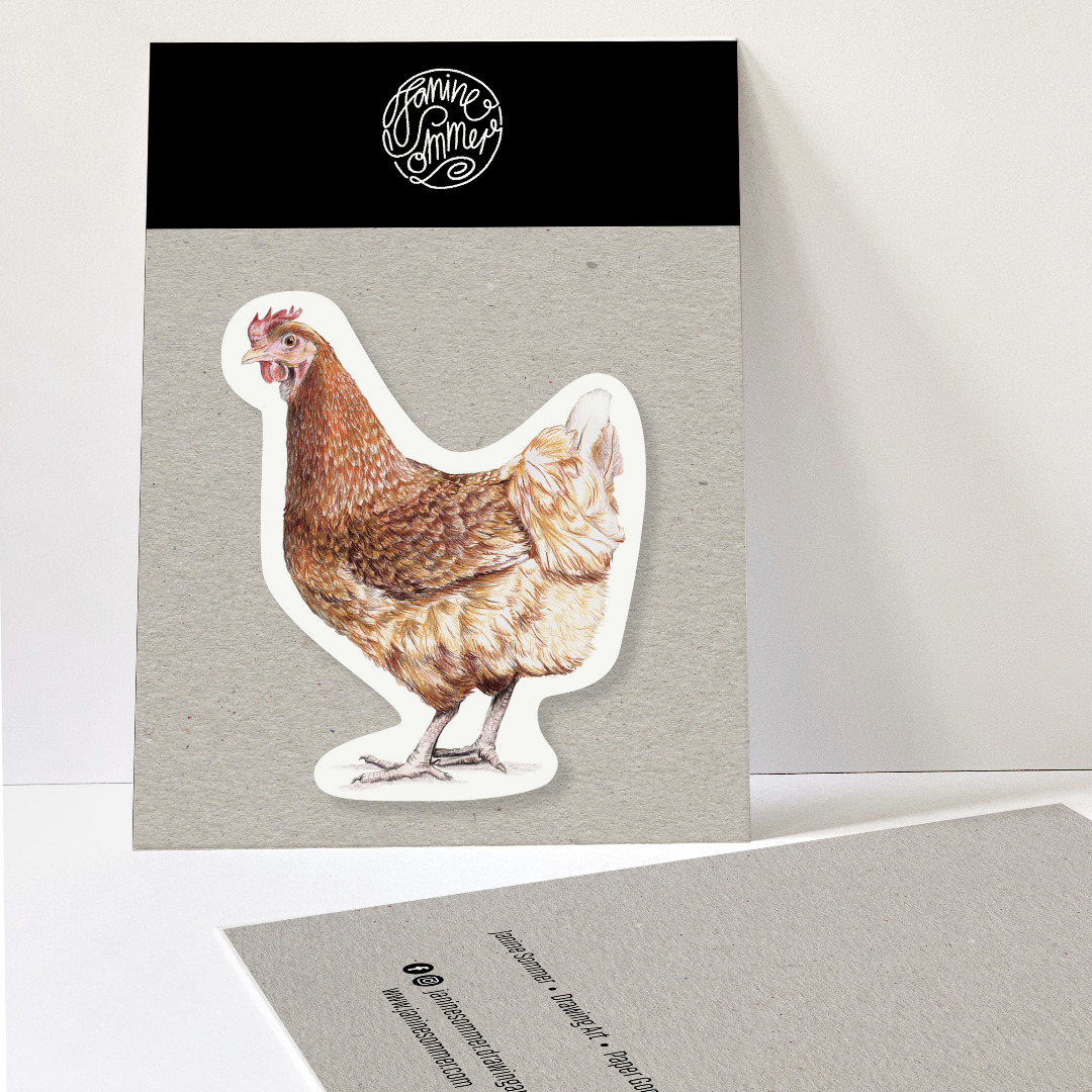 1 Sticker Huhn