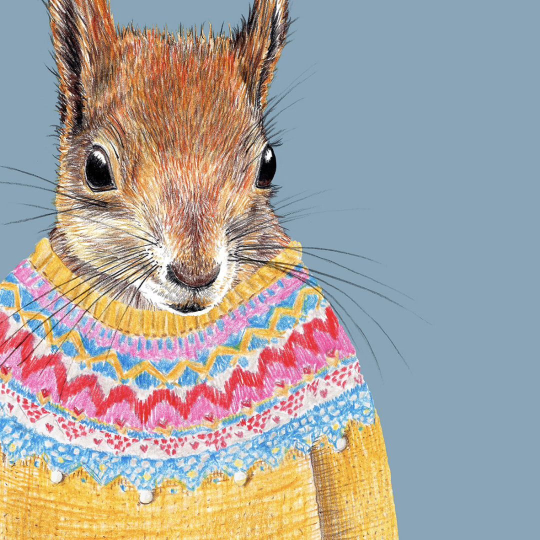 Ein Eichhörnchen wie du und ich Poster Kunstdruck Zeichnung 2