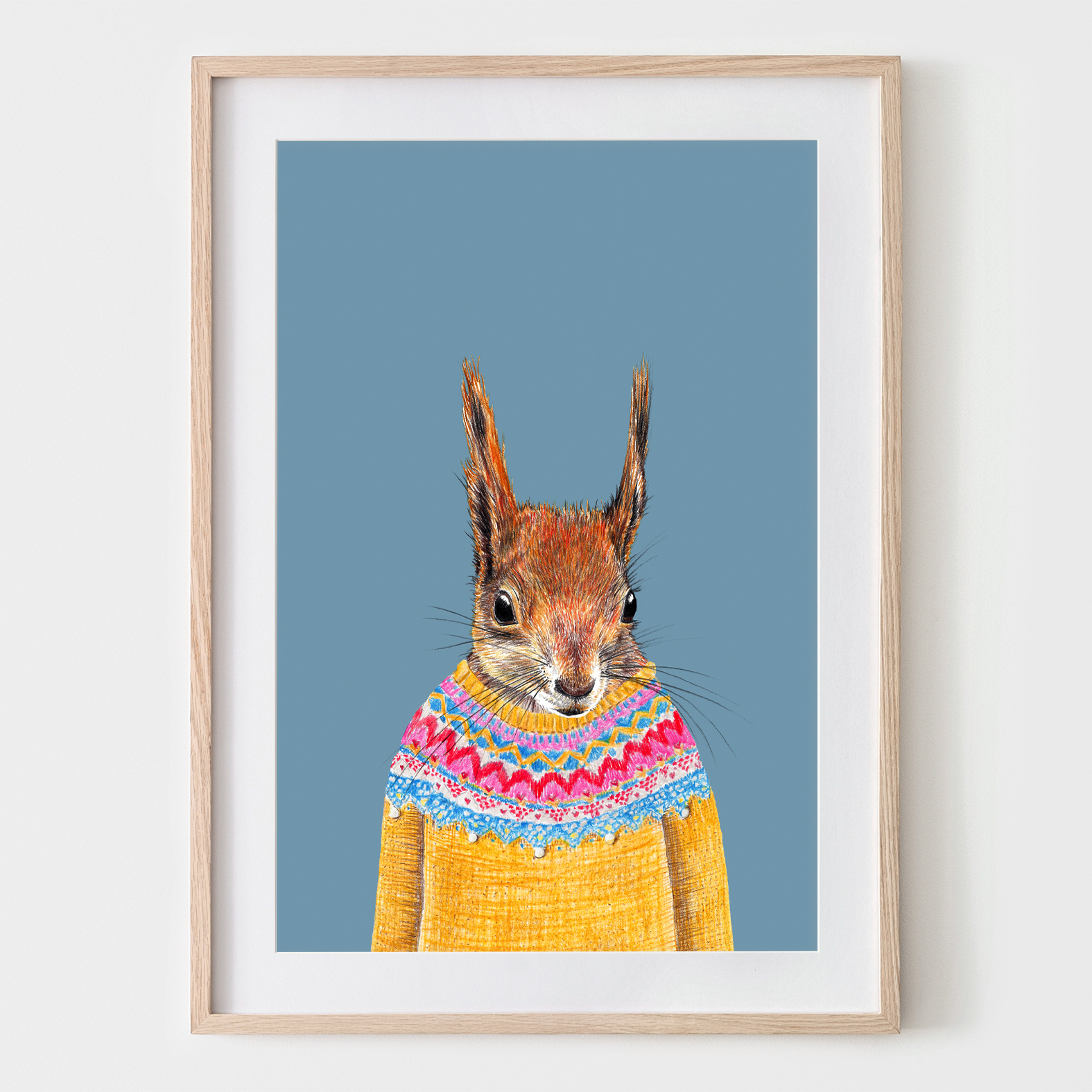 Ein Eichhörnchen wie du und ich, Fine Art Print, Giclée Print, Poster, Kunstdruck, Zeichnung