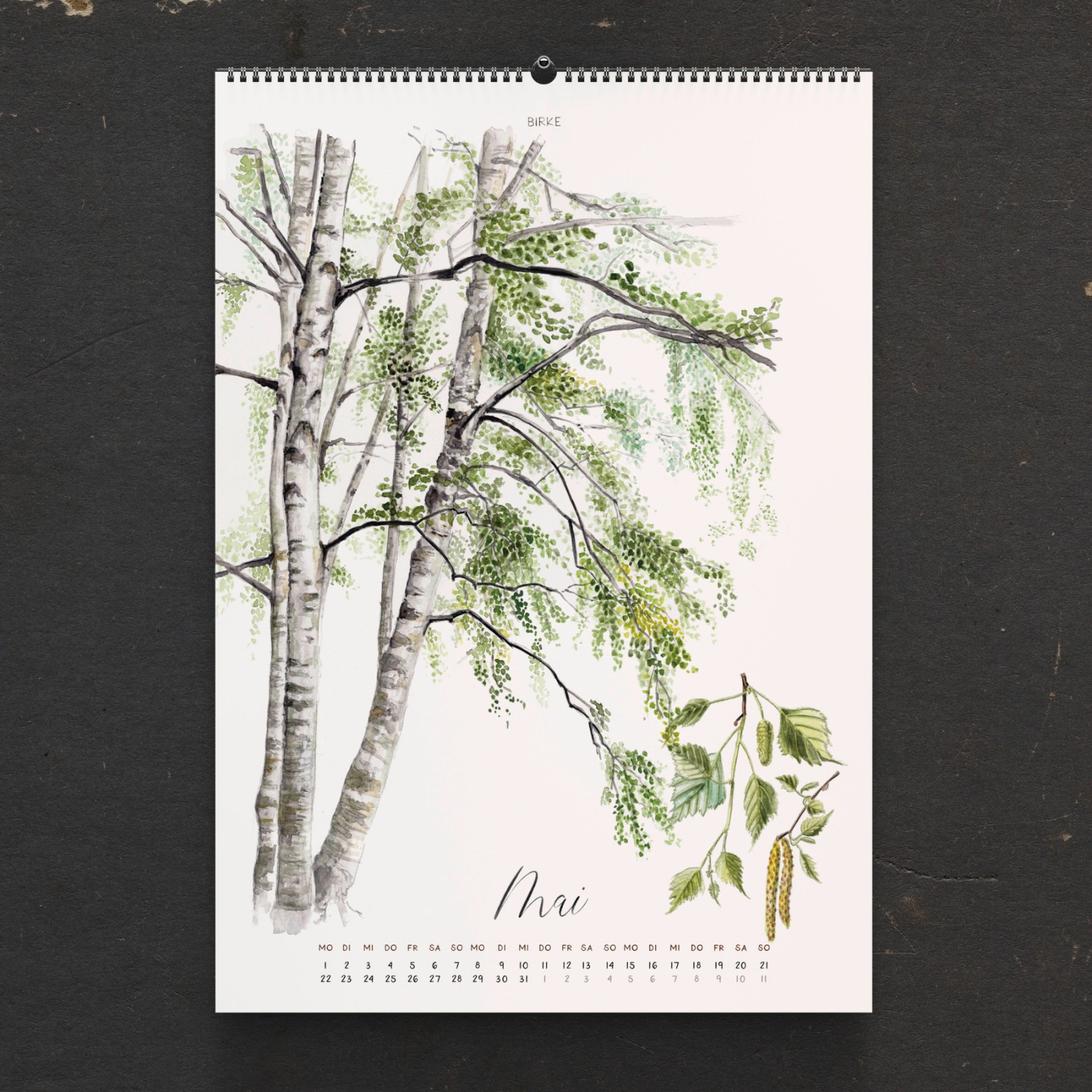 Bäume Kalender 2023 Wandkalender Illustrierter Kalender Kunstkalender 3