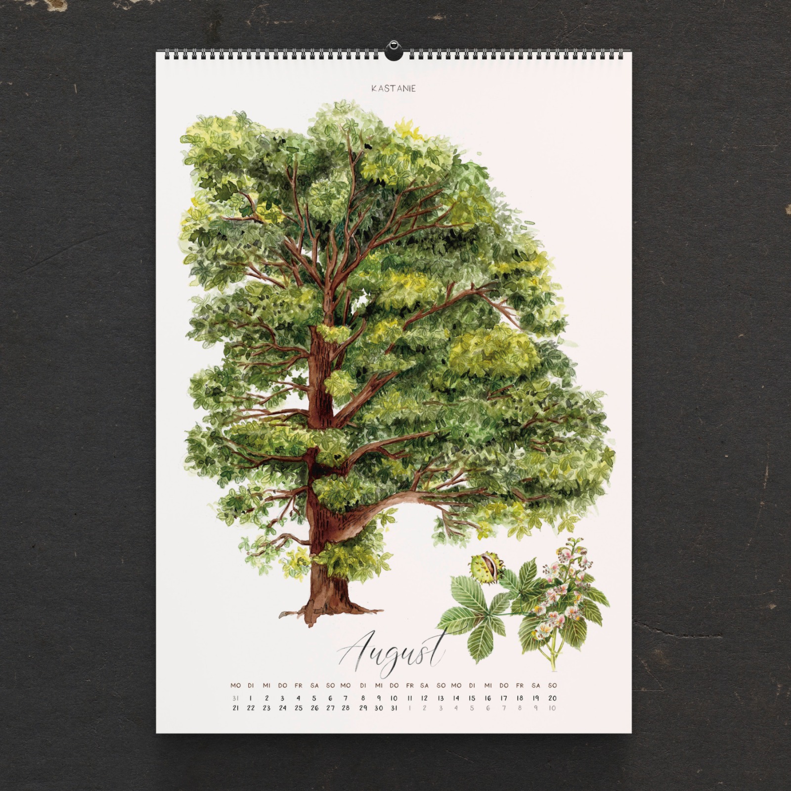 Bäume Kalender 2023 Wandkalender Illustrierter Kalender Kunstkalender 5