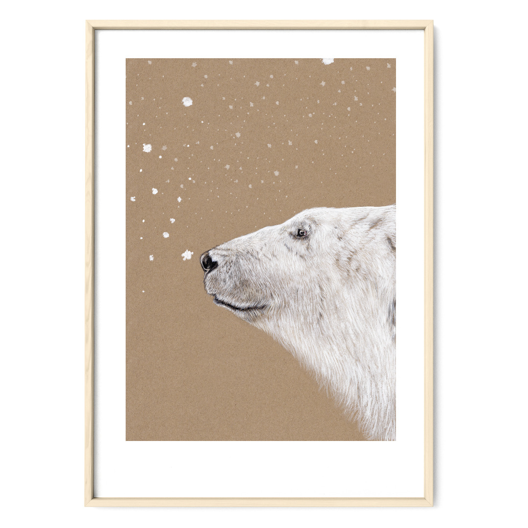 Polarbär Eisbär Fine Art Print Giclée Print Poster Kunstdruck Zeichnung