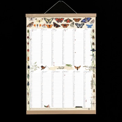 Jahresplaner, Wandkalender, Jahresübersicht, Kalender 2024, Insektenkalender, Jahresplaner mit