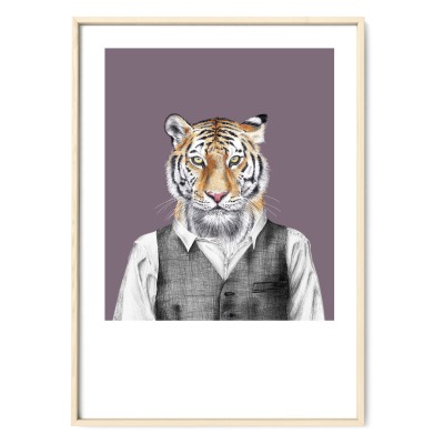 Tiger, Fine Art Print, Giclée Print, Poster, Kunstdruck, Zeichnung - Buntstiftzeichnung, Reprodukti