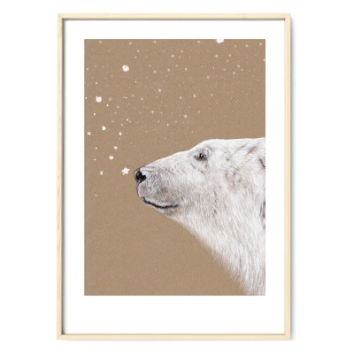 Polarbär, Eisbär, Fine Art Print, Giclée Print, Poster, Kunstdruck, Zeichnung -