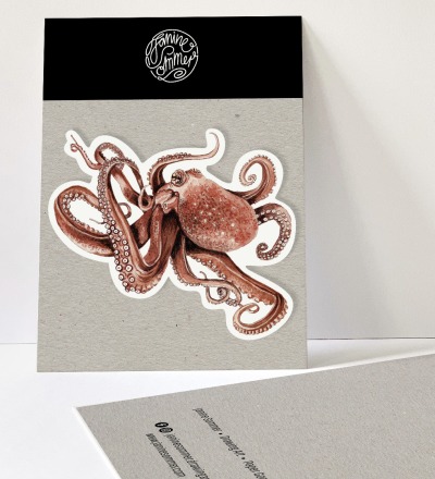 1 Sticker Octopus - Outdooraufkleber vegan