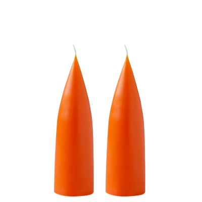 Kegel Kerze Orange, groß - Große Hand-getauchte &amp; durchgefärbte Kegel Kerze - Orange