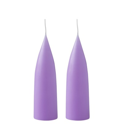 Kegel Kerze Pastel Purple, groß - Große Hand-getauchte &amp; durchgefärbte Kegel Kerze - Pastel Purpl