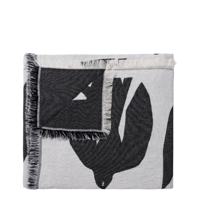Decke Early Bird in Beluga - Weiche Kuscheldecke aus einer Merinowollmischung