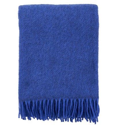Wolldecke Gotland - Blau - Kuschelige Decke aus Gotland Wolle