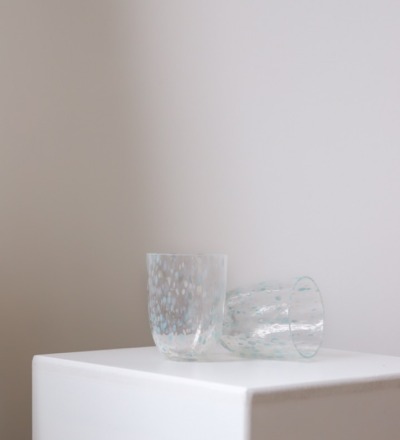 Trinkglas Confetti Ocean - Mundgeblasenes Trinkglas aus des Tschechischen Republik