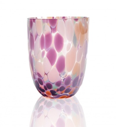 Trinkglas Flamingo - Mundgeblasenes Trinkglas aus des Tschechischen Republik