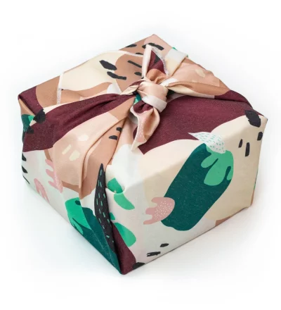 Furushiki - Granat - Furushiki Tuch zum Einpacken von Geschenken Größe 75 x 75cm