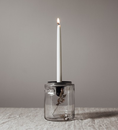 Kerzenhalter Bulk - Geschmiedeter Kerzenhalter für Glasgefäße Karaffen &amp; Vasen
