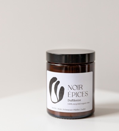 Nachhaltige Duftkerze - Noir Épices - Duftkerze aus 100 recycled organic wax - Vanille Holz