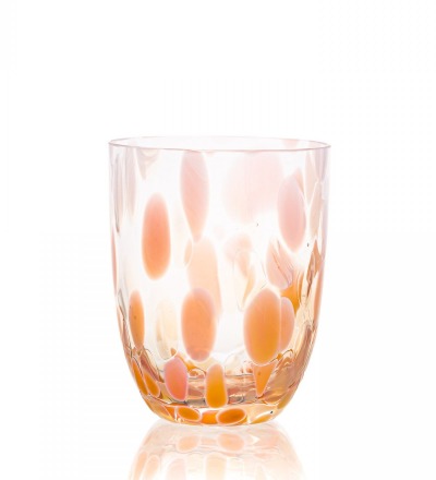 Trinkglas Peach Vanilla - Mundgeblasenes Trinkglas aus des Tschechischen Republik