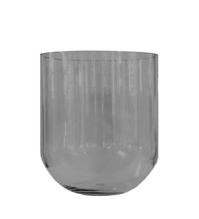 Simple Vase - smoke - Zeitlose formschöne Vase aus Rauchglas von dbkd