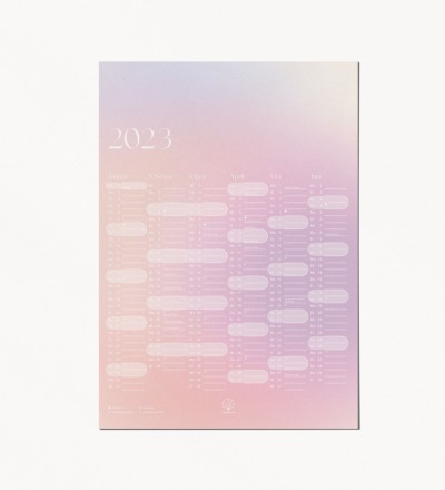 Wandkalender 2023 Aura - Poster - Kalenderposter 2023 im Posterformat DIN A2