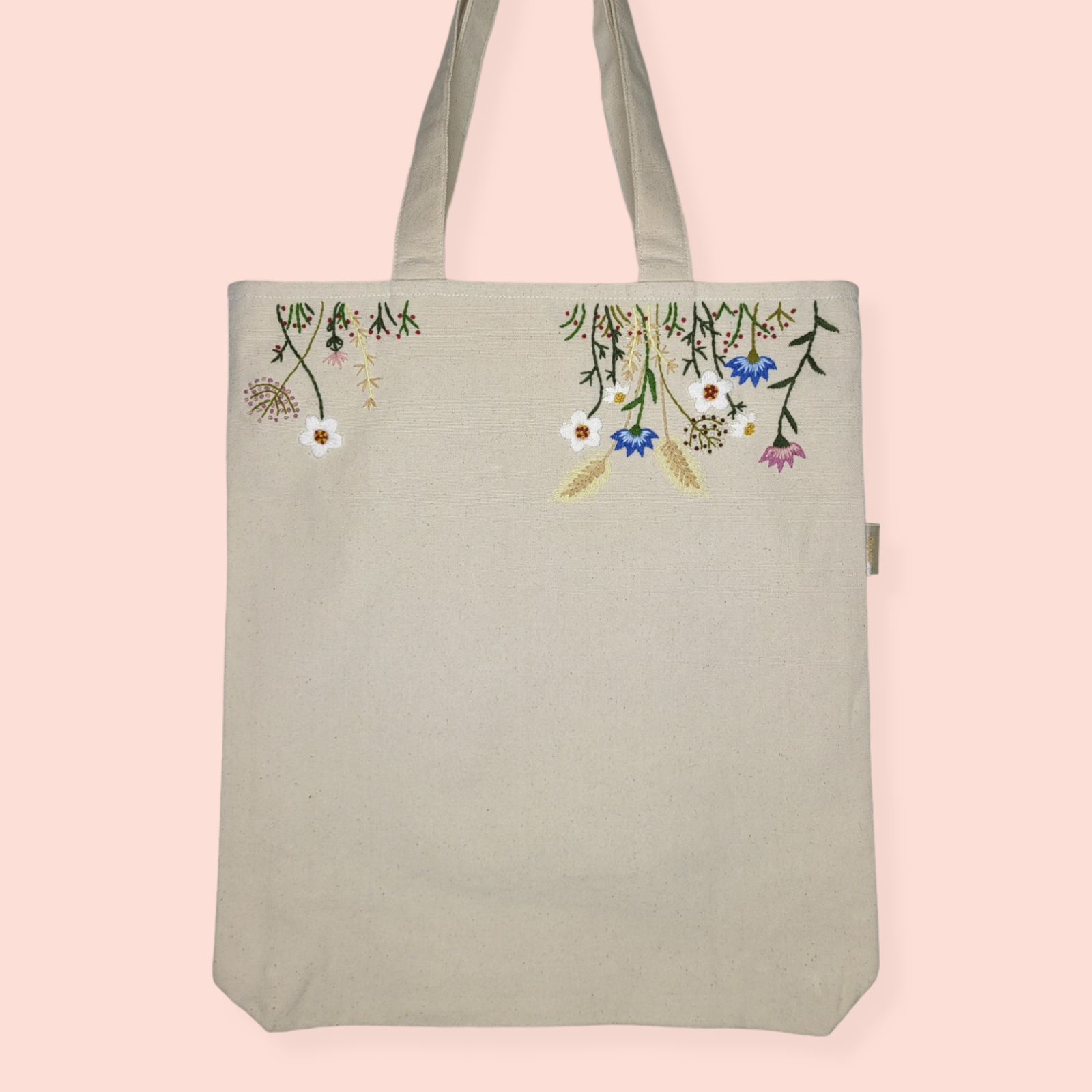 Hanging flowers hand-embroidered bag 4