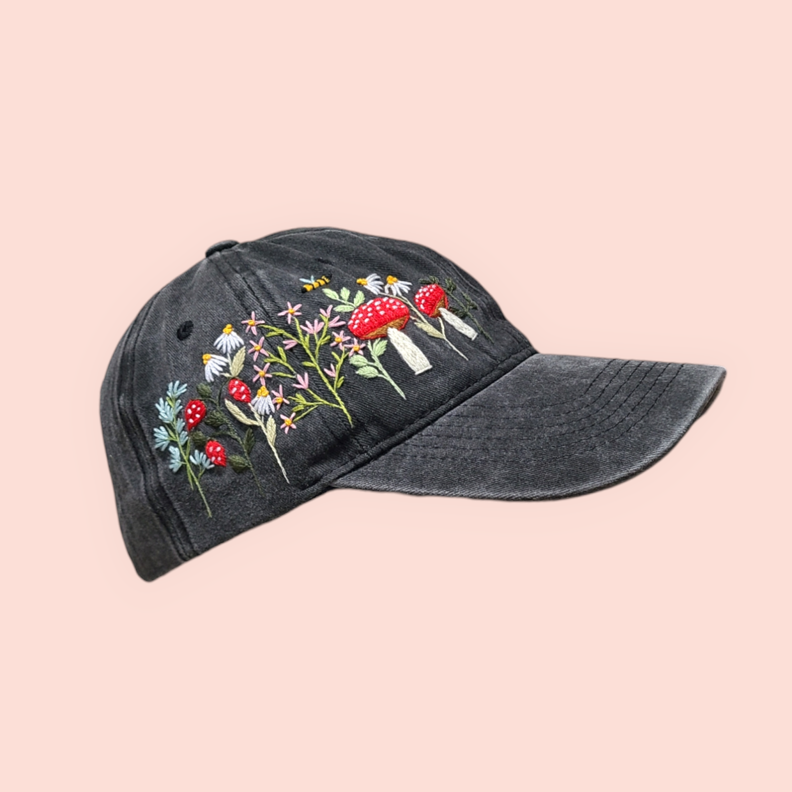 Blumen handbestickte Basecap