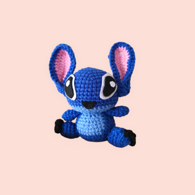 Crocheted Blue Alien