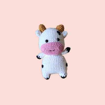 Crocheted cow