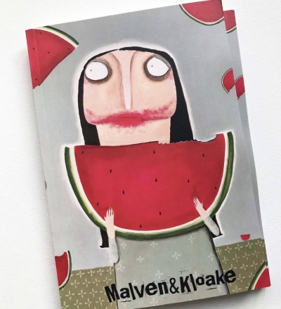 Melonen-Notizbuch Malven&Kloake - Notizbuch kariert