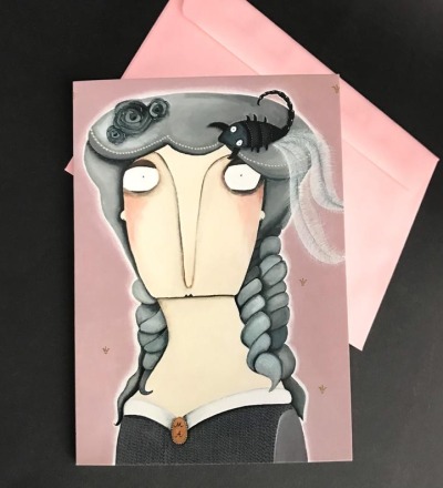 Marie-Antoinette Skorpion - Geburtstagskarte