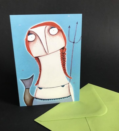 Die kleine Meerjungfrau Wassermann - Geburtstagskarte