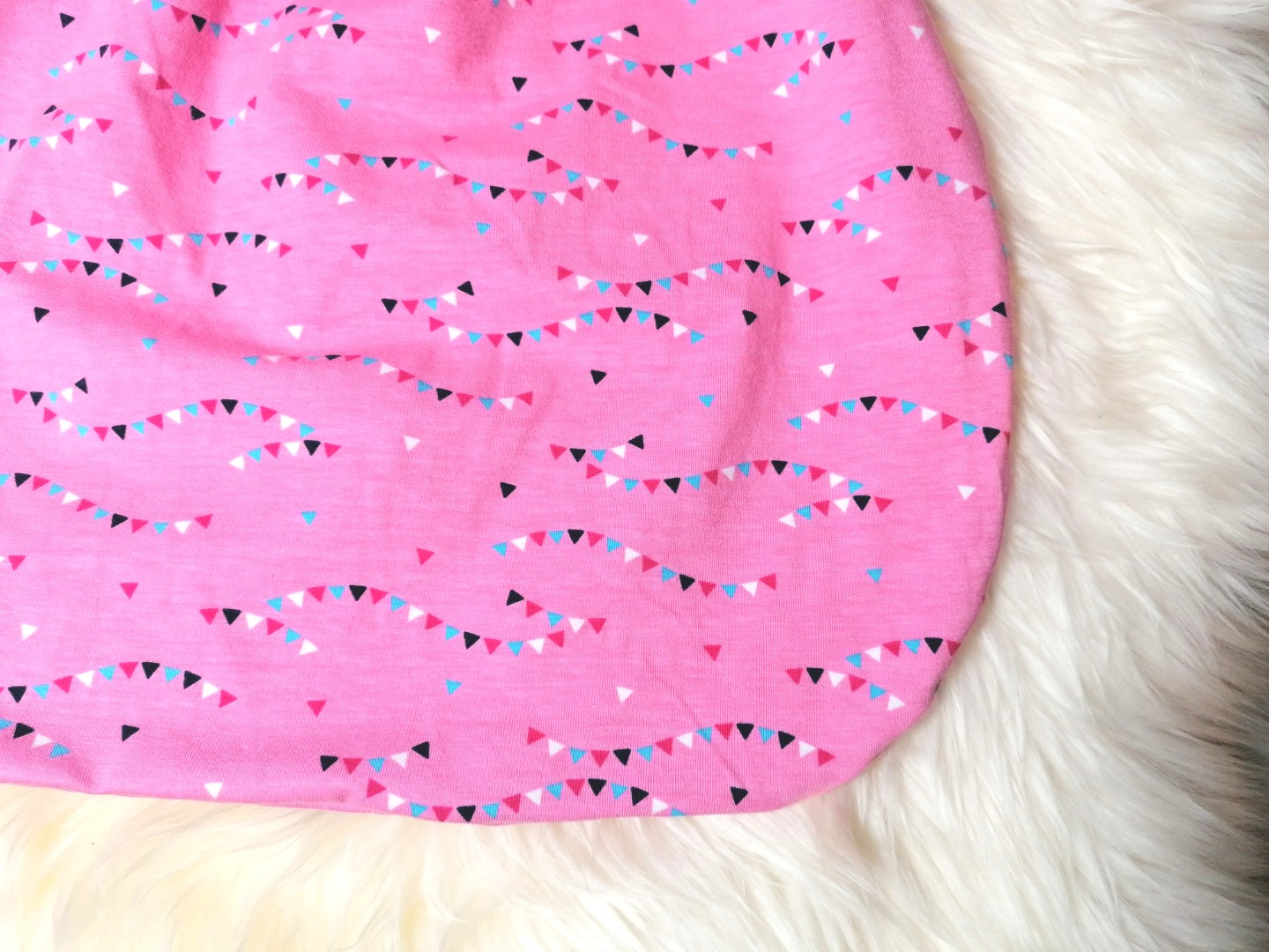 Babyschlafsack einlagig oder gefüttert Strampelsack für Babys und Kinder Wimpel rosa Größe 50/56 bis 86/92 Sommerschlafsack für Babys 3
