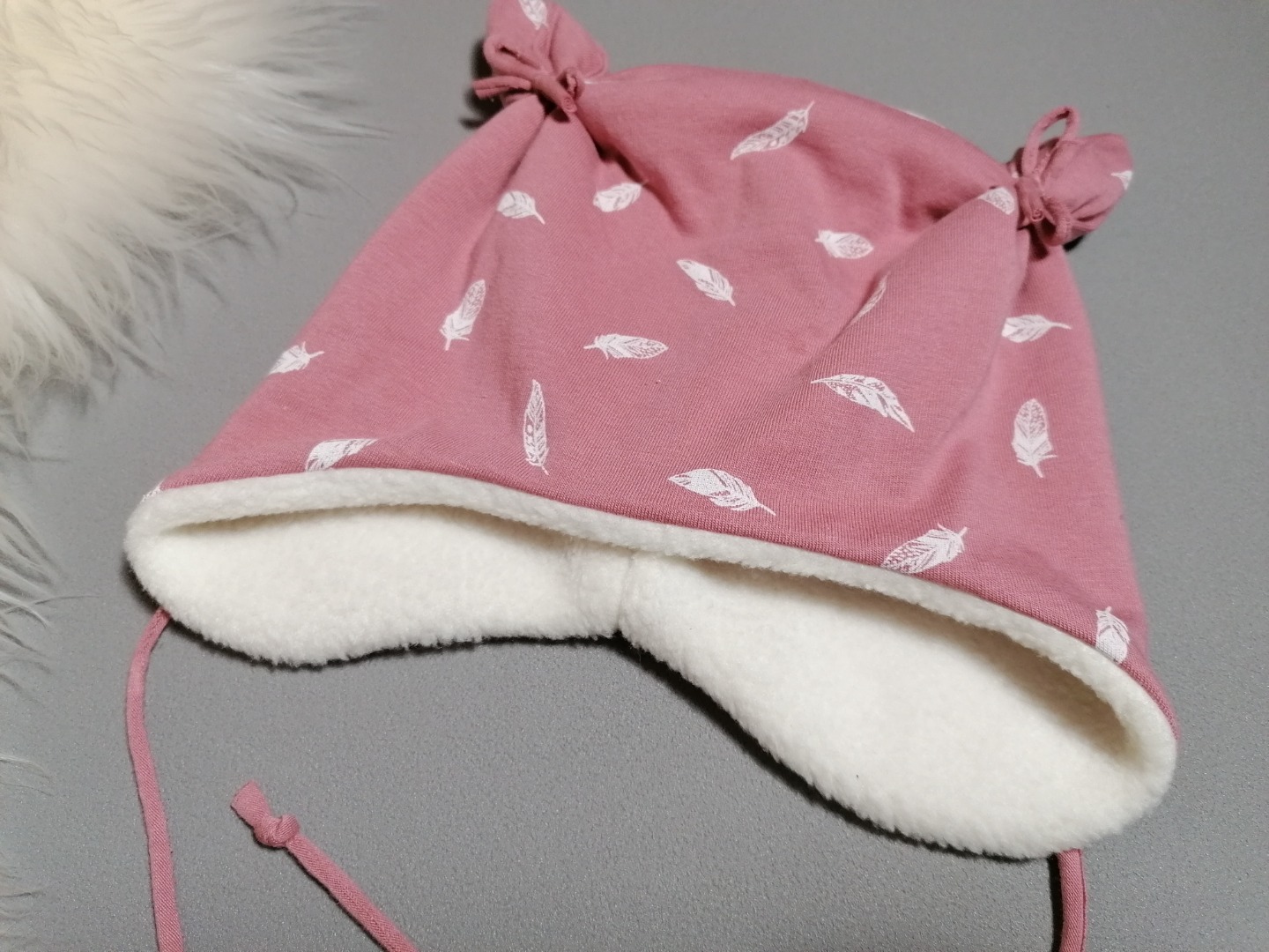 Ohrenmütze für Babys und Kinder in Deinem Wunschstoff mit oder ohne Bindebänder Mütze mit Öhrchen Kopfumfang 35-52cm im Wunschdesign 2
