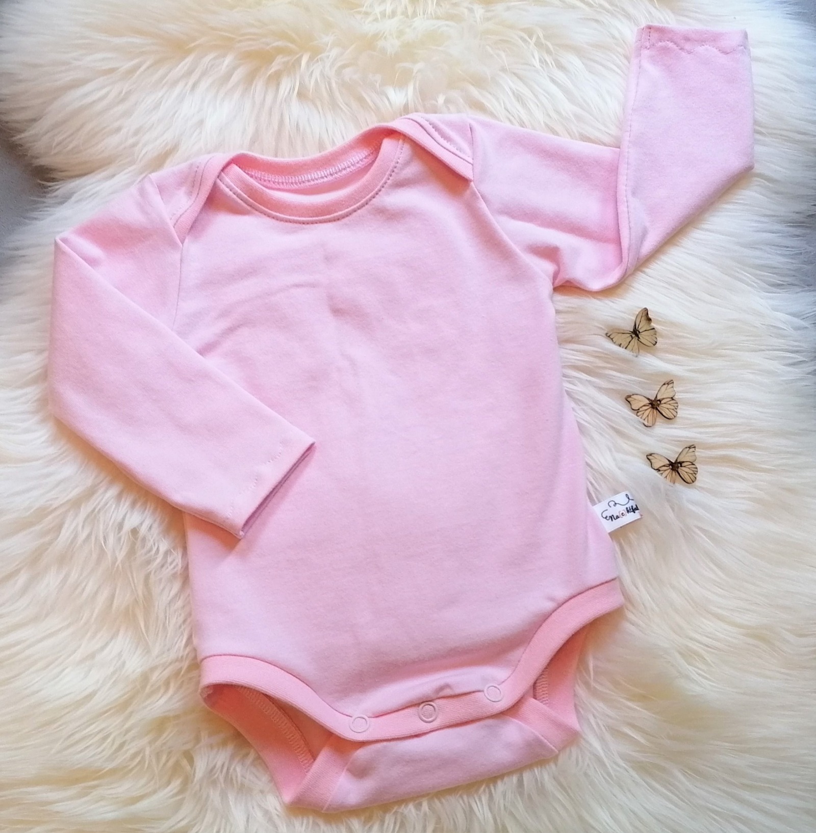 Baby Kind Body oder Shirt mit amerikanischem Ausschnitt Langarm oder Kurzarm Größe 50/56 bis 74/80 mit freier Stoffwahl 6