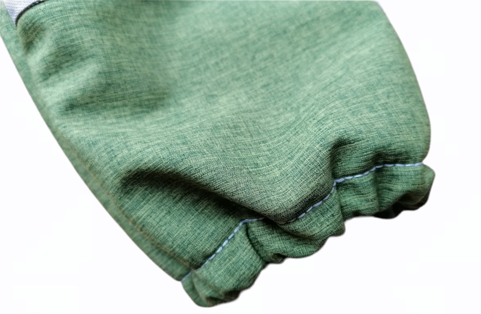 Softshellhose für Babys und Kinder mit Cordura-Belegen an Knie und Po Grün-meliert Grau ideal für