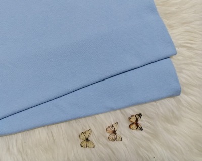 Bündchen uni hellblau für Kleidung perfekte Abschlüsse an Pumphosen Hoodies Shirts und Co - weiches Bündchen in hellblau - perfekt für Babybekleidung