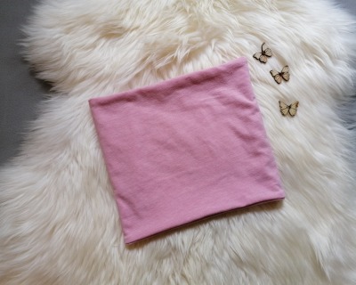 Loop für Babys und Kinder auch mit Plüsch oder Fleece Rosa-meliert Kopfumfang 39 - 58cm - kuscheliger Loopschal für kalte Wintertage in Pastellfarben