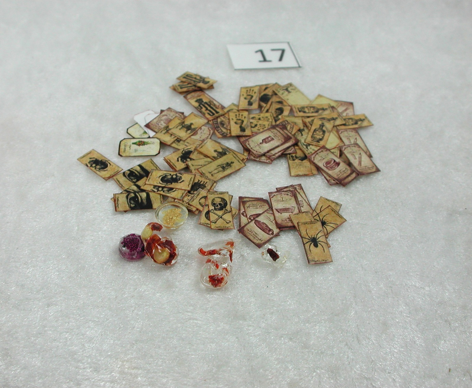 Miniatur Setzkasten im Vintage Stil, Hexe, Alchemist, Kräuter 9